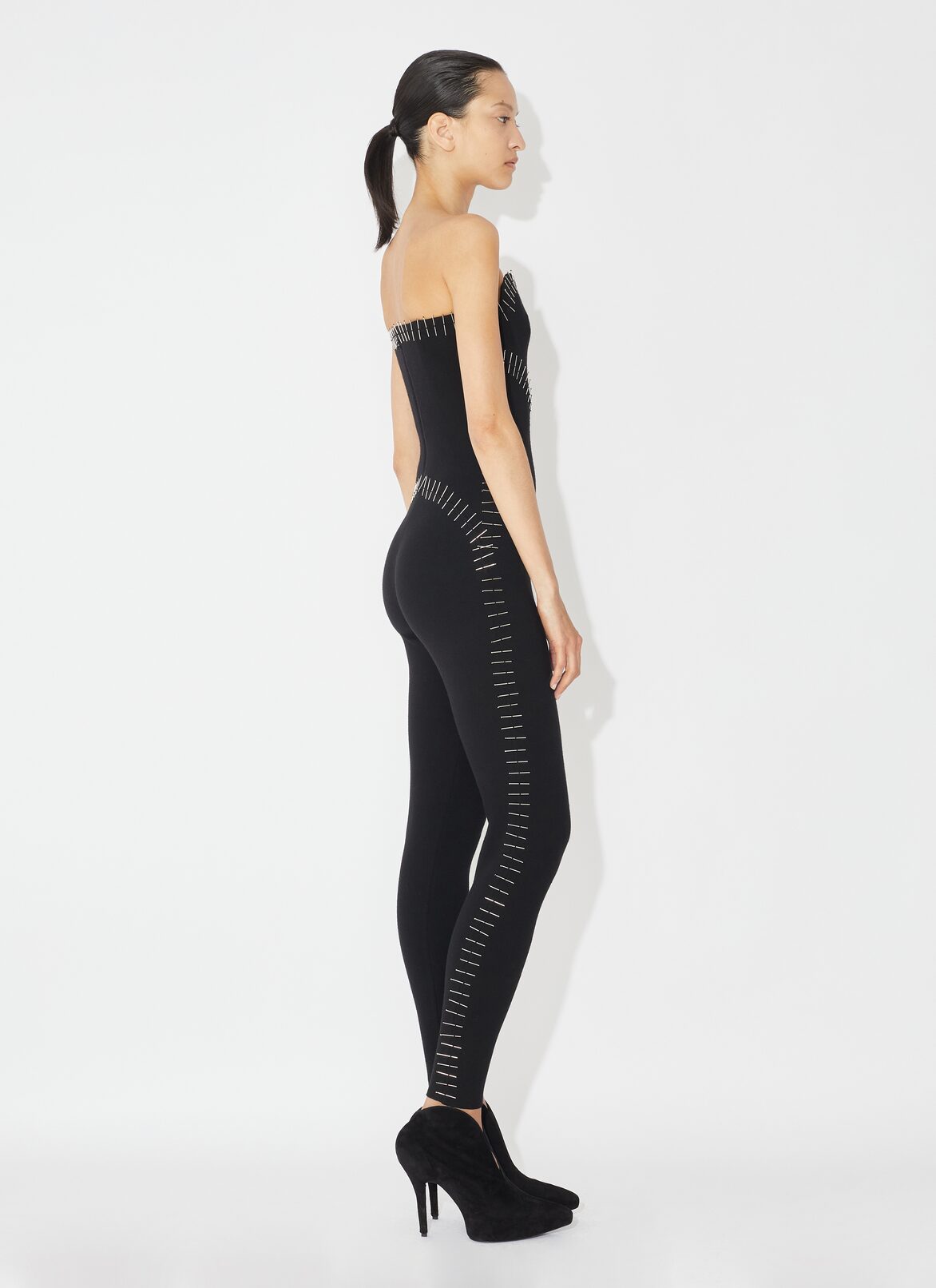 EMBROIDED HEART jumpsuit in wool ALAÏA  EMBROIDED HEART JUMPSUIT IN WOOL